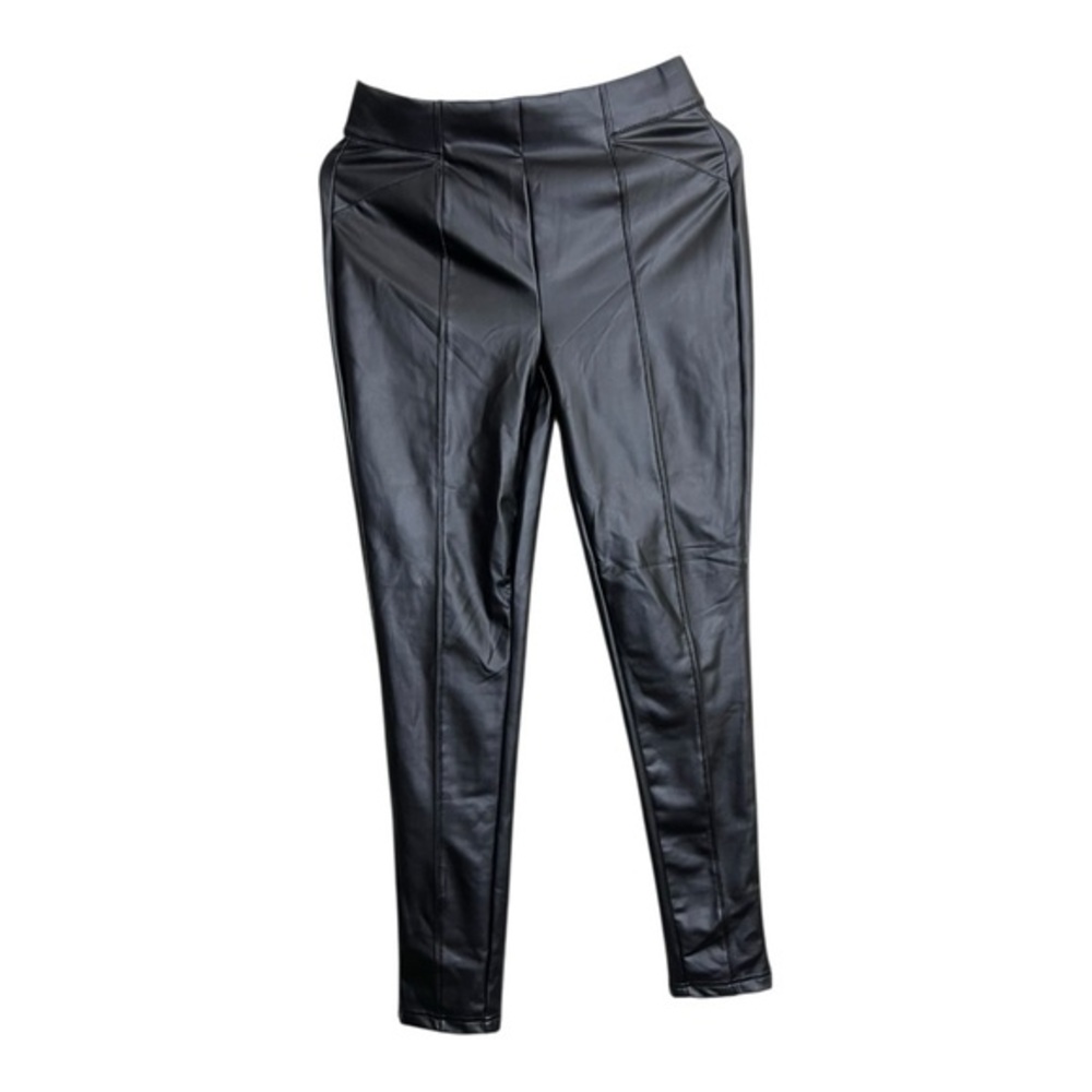BBJ Los Angeles Black Faux Leather Leggings Size M
